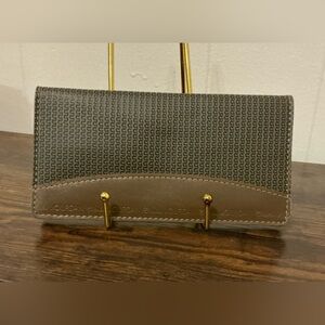 Rare Vintage French Made Leather Charles Jourdan Actif Paris Bifold Long Wallet